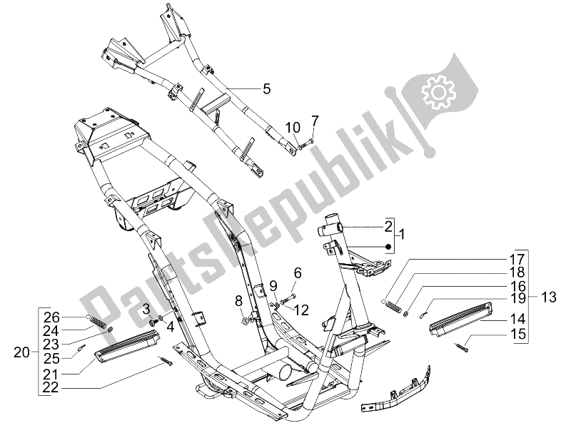 Todas las partes para Marco / Carrocería de Gilera Runner 125 VX 4T SC E3 2006