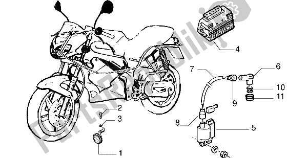 Alle onderdelen voor de Elektrische Toestellen van de Gilera DNA 50 1998