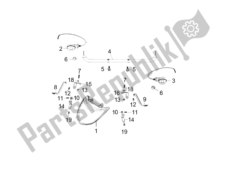 All parts for the Front Headlamps - Turn Signal Lamps of the Gilera Oregon 250 CC 2007