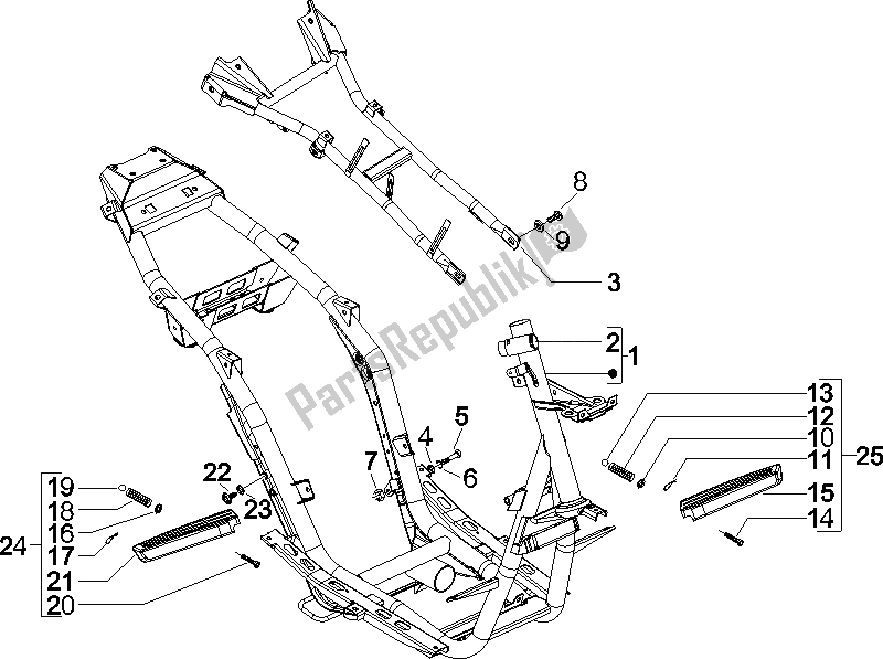 Toutes les pièces pour le Cadre / Carrosserie du Gilera Runner 50 Pure JET Race CH 2006