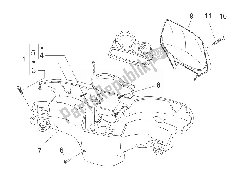 Toutes les pièces pour le Couvertures De Guidon du Gilera Stalker 50 2007