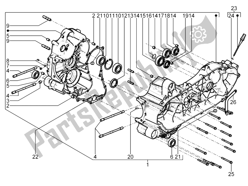 Wszystkie części do Korbowód Gilera Fuoco 500 4T 4V IE E3 LT 2013