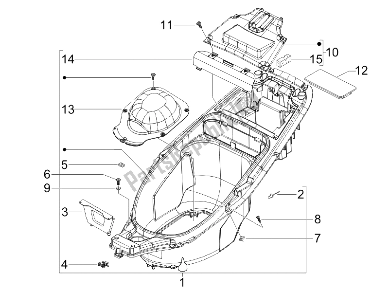 Toutes les pièces pour le Logement De Casque - Sous La Selle du Gilera Runner 50 SP SC 2006