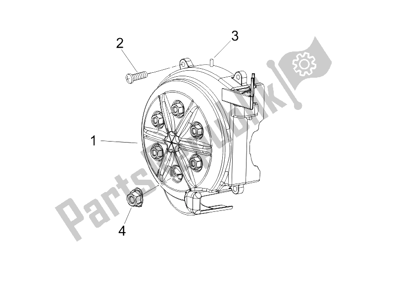 All parts for the Flywheel Magneto Cover - Oil Filter of the Gilera Runner 50 SP Race 2005