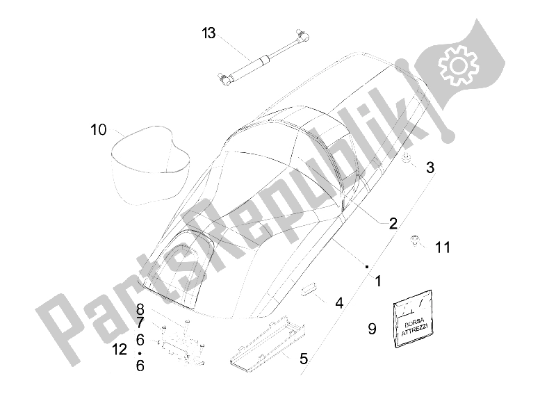 Toutes les pièces pour le Selle / Sièges du Gilera GP 800 2007