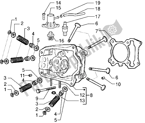 Toutes les pièces pour le Soupapes De Tête du Gilera DNA 180 1998