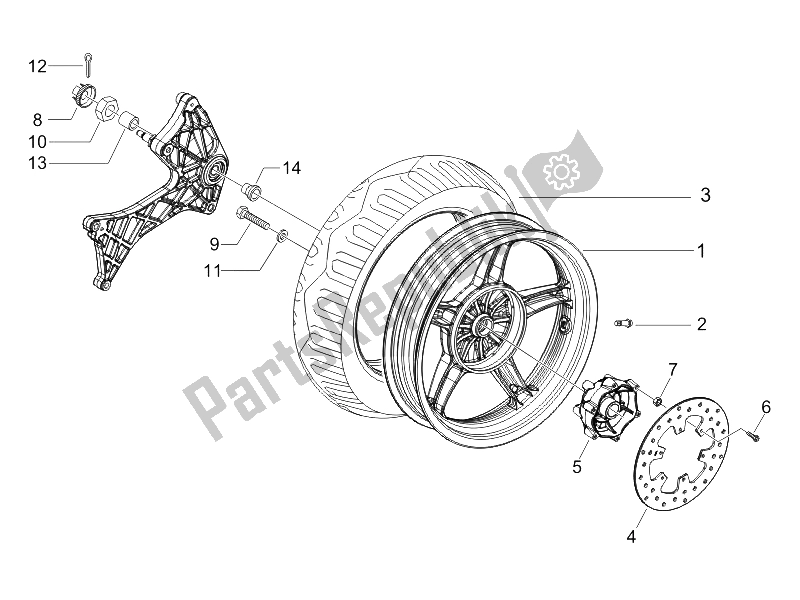 Toutes les pièces pour le Roue Arrière du Gilera Runner 200 VXR 4T Race E3 2006