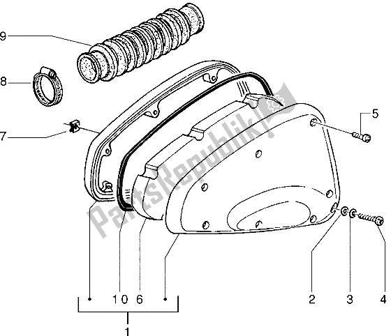 Toutes les pièces pour le Purificateur D'air du Gilera Storm 50 1998