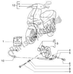 Front brake caliper-transmissions