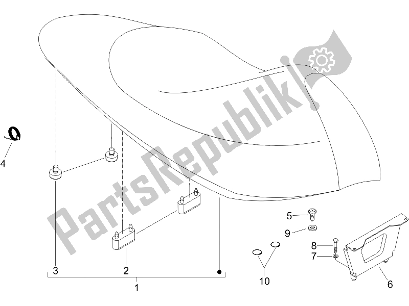 Toutes les pièces pour le Selle / Sièges du Gilera Runner 200 VXR 4T Race UK 2006