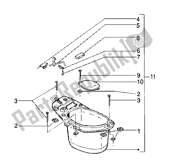 All parts for the Case Helmet of the Gilera Runner 125 FX 2T 1998