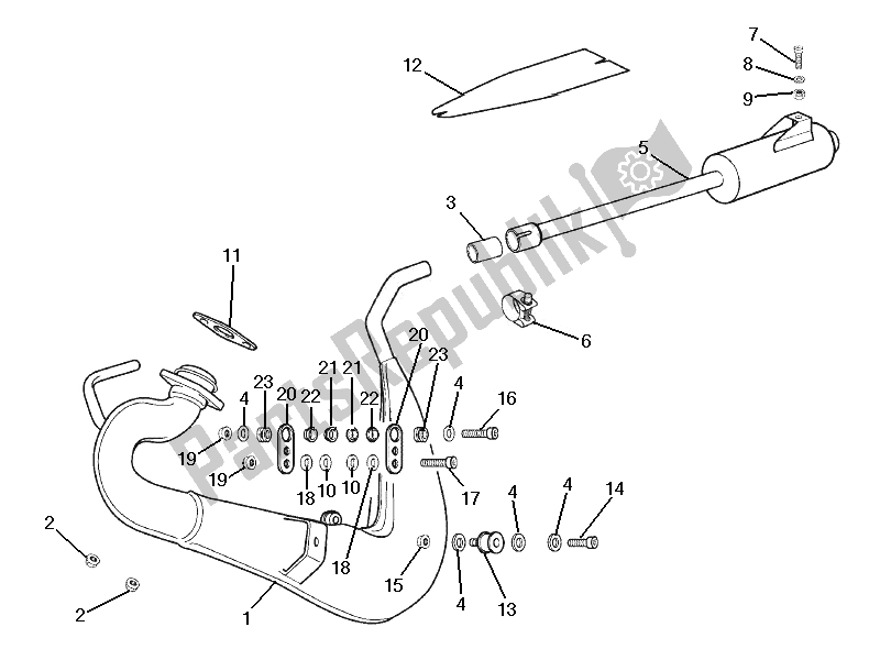 Todas las partes para Silenciador de Gilera SC 125 2006