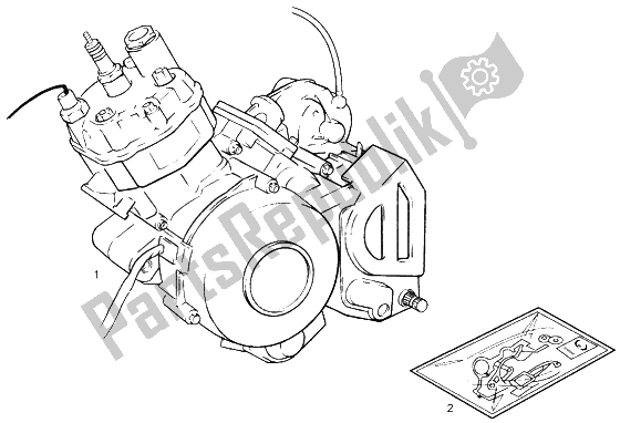 All parts for the Engine of the Gilera RCR 50 1998