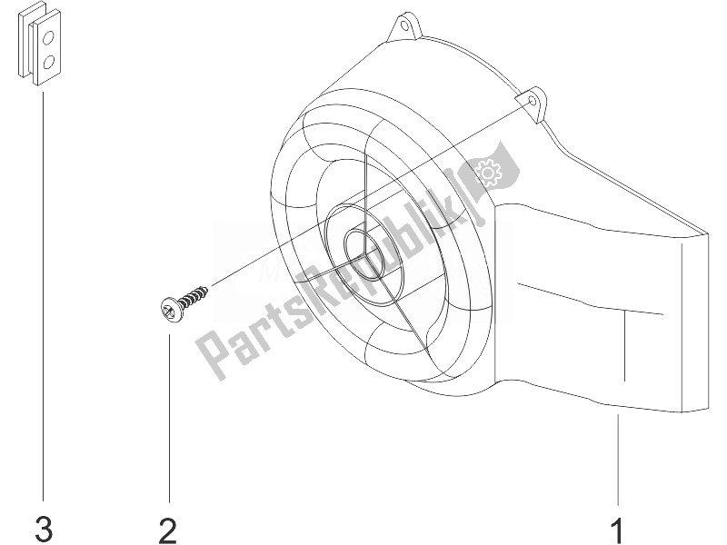 Toutes les pièces pour le Couvercle Magnéto Volant - Filtre à Huile du Gilera Stalker 50 2007