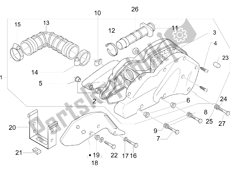Tutte le parti per il Filtro Dell'aria del Gilera Nexus 250 SP E3 UK 2006