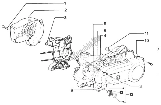 Toutes les pièces pour le Couvercle D'embrayage-couvercle De Scrool du Gilera Stalker 50 1998