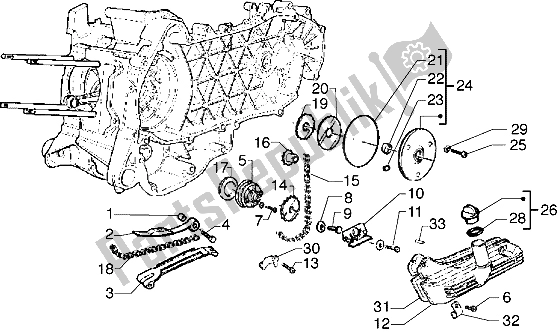 Toutes les pièces pour le Groupe Pompe - Carter D'huile du Gilera Runner VXR 125 1998