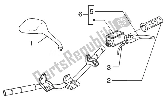 Toutes les pièces pour le Pièces Détachées Guidon (2) du Gilera Runner 50 Pure JET 1998