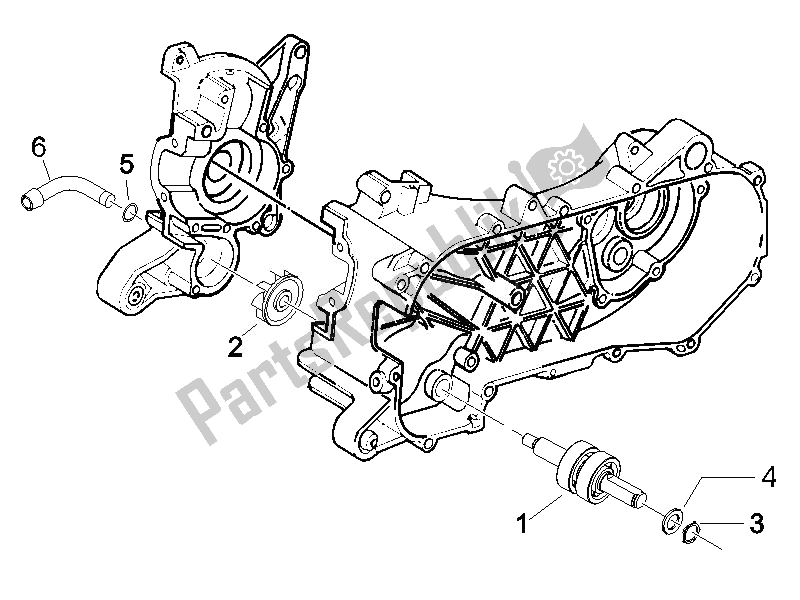 Toutes les pièces pour le Pompe De Refroidissement du Gilera Runner 50 SP 2008