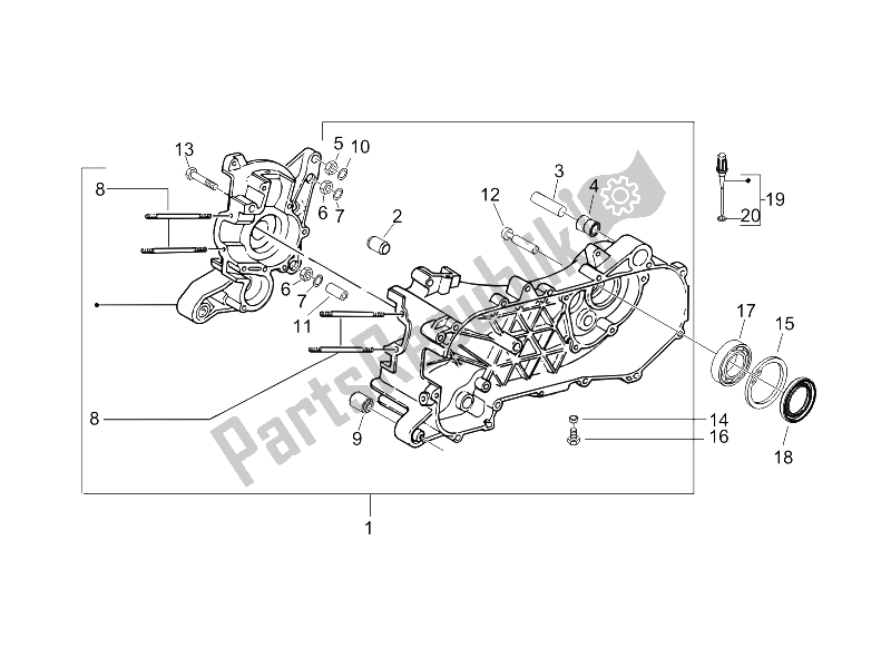 Toutes les pièces pour le Carter du Gilera Stalker Special Edition 50 2007