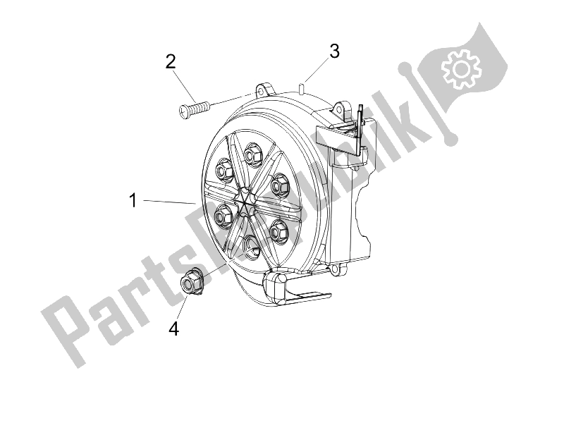 Toutes les pièces pour le Couvercle Magnéto Volant - Filtre à Huile du Gilera Runner 50 Pure JET SC UK 2005