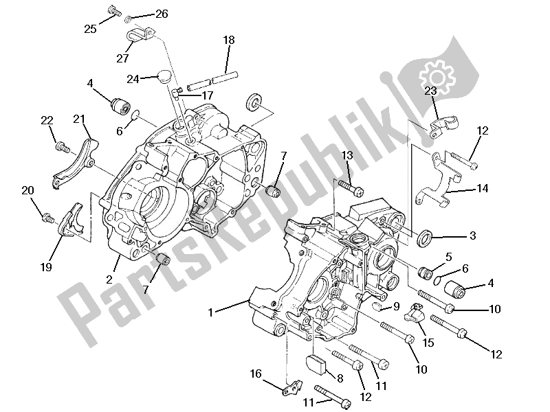 Todas las partes para Caja Del Cigüeñal de Gilera SC 125 2006