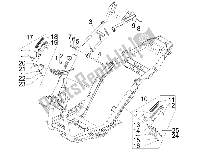 Alle onderdelen voor de Frame / Carrosserie van de Gilera Runner 50 Pure JET ST 2008