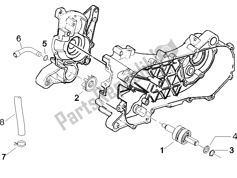 Toutes les pièces pour le Pompe De Refroidissement du Gilera Runner 50 Pure JET SC UK 2005