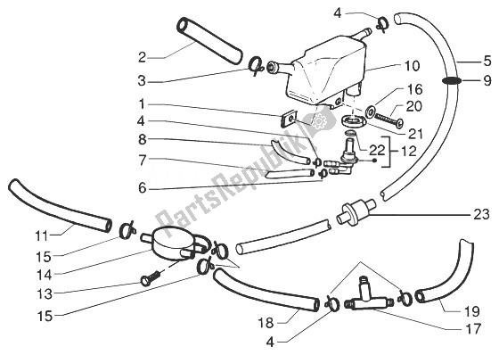 All parts for the Supply System of the Gilera Runner 200 VXR 4T 1998