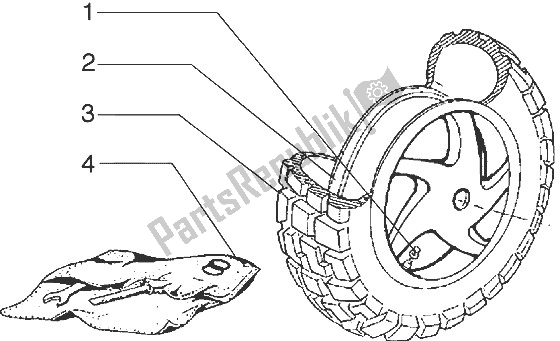 Toutes les pièces pour le Roue Arrière du Gilera Stalker 50 1998