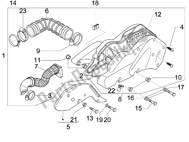 Toutes les pièces pour le Filtre à Air du Gilera Runner 200 VXR 4T Race E3 2006