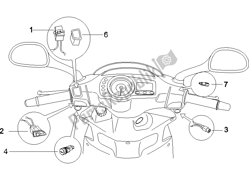 Toutes les pièces pour le Sélecteurs - Interrupteurs - Boutons du Gilera Runner 50 SP SC 2006