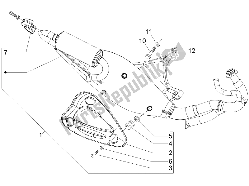 Toutes les pièces pour le Silencieux du Gilera Runner 50 Pure JET Race CH 2006