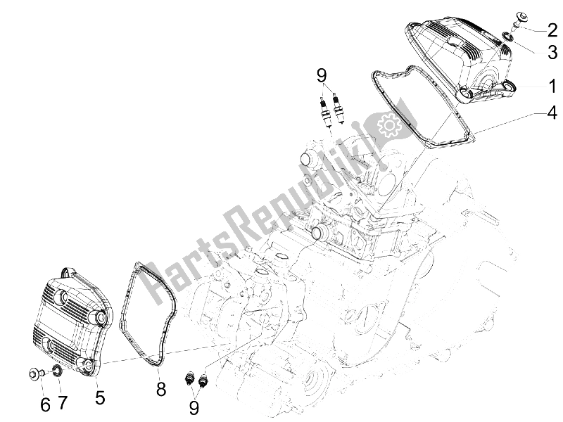 Wszystkie części do Cylinder Gilera GP 800 2007