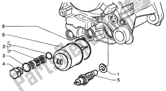 All parts for the Oil Filter of the Gilera Runner 125 VX 4T 1998