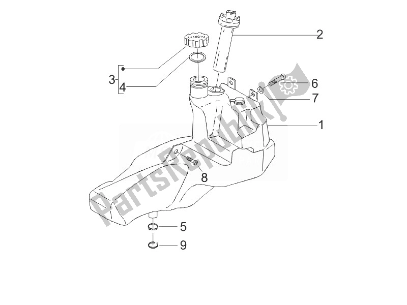 Toutes les pièces pour le Réservoir D'essence du Gilera Stalker 50 2007