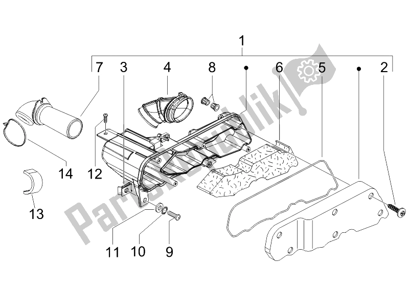 Toutes les pièces pour le Filtre à Air du Gilera Stalker Naked 50 2008