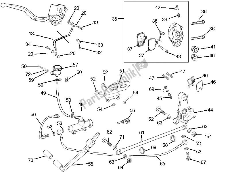 Todas las partes para Tuyaus Du Freins - Etriers De Frein de Gilera SC 125 2006