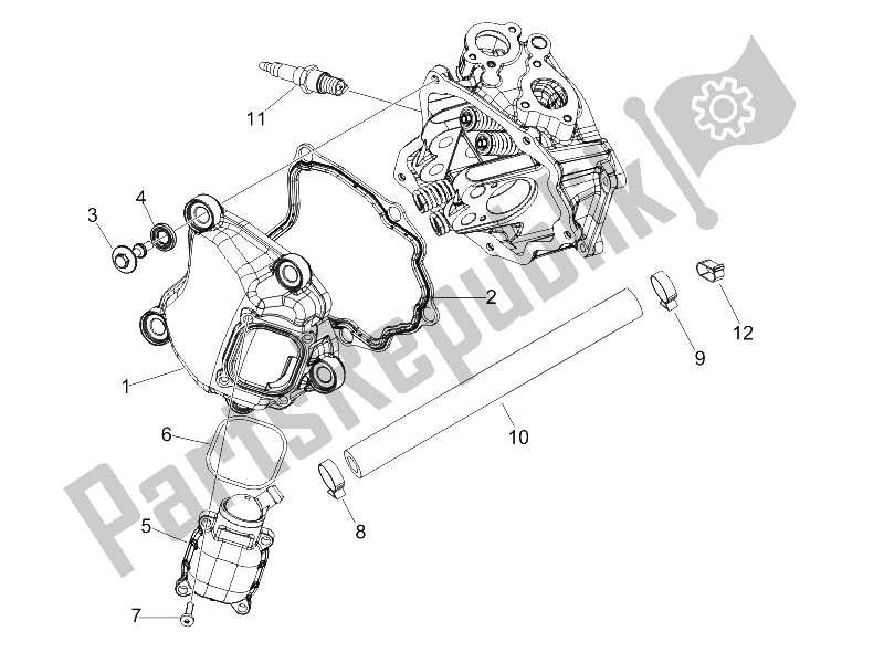 Toutes les pièces pour le Le Couvre-culasse du Gilera Nexus 250 E3 2007