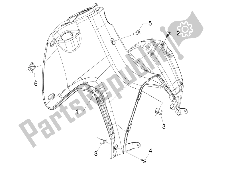 All parts for the Front Glove-box - Knee-guard Panel of the Gilera Runner 50 Pure JET ST 2008