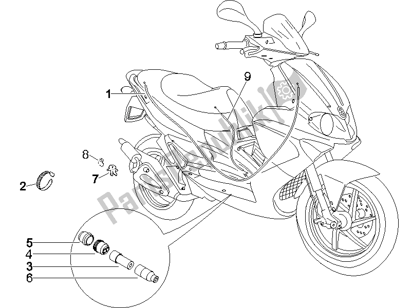 Tutte le parti per il Trasmissioni del Gilera Runner 50 SP UK 2005