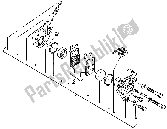Tutte le parti per il Pinza Freno Anteriore del Gilera Eaglet Automatic 50 1998