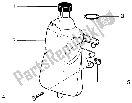 All parts for the Expansion Tank of the Gilera Runner 50 Purejet 1998