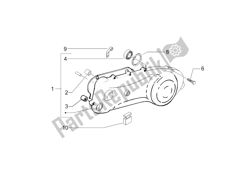 Toutes les pièces pour le Couvercle De Carter - Refroidissement Du Carter du Gilera Stalker Special Edition 50 2007