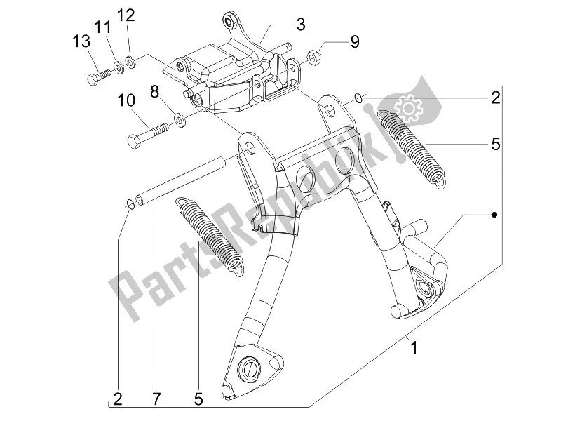 All parts for the Stand/s of the Gilera Runner 50 Pure JET SC 2006