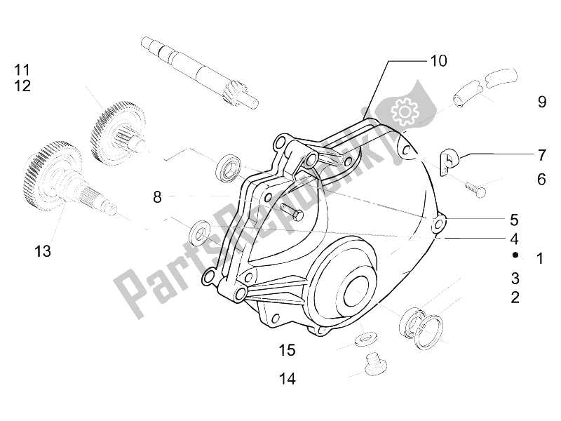 Tutte le parti per il Unità Di Riduzione del Gilera Nexus 500 SP E3 2006