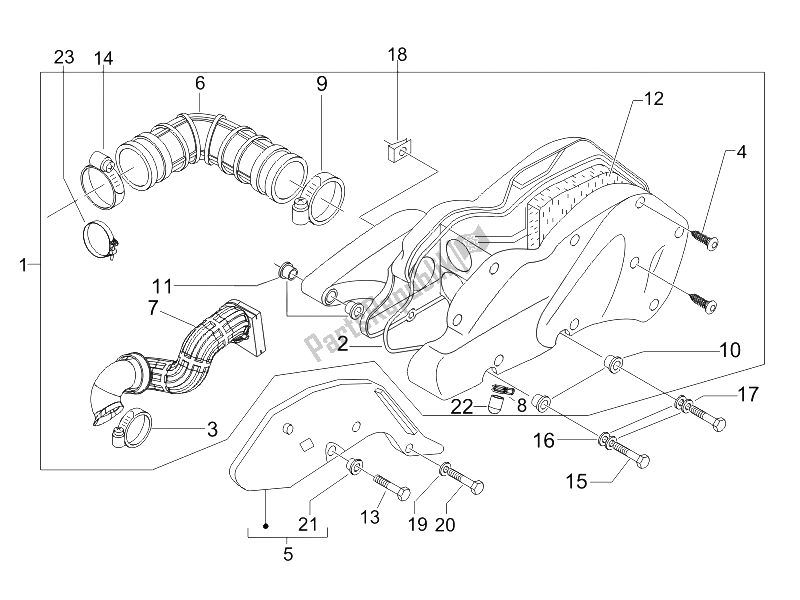 Todas las partes para Filtro De Aire de Gilera Runner 125 VX 4T E3 UK 2006