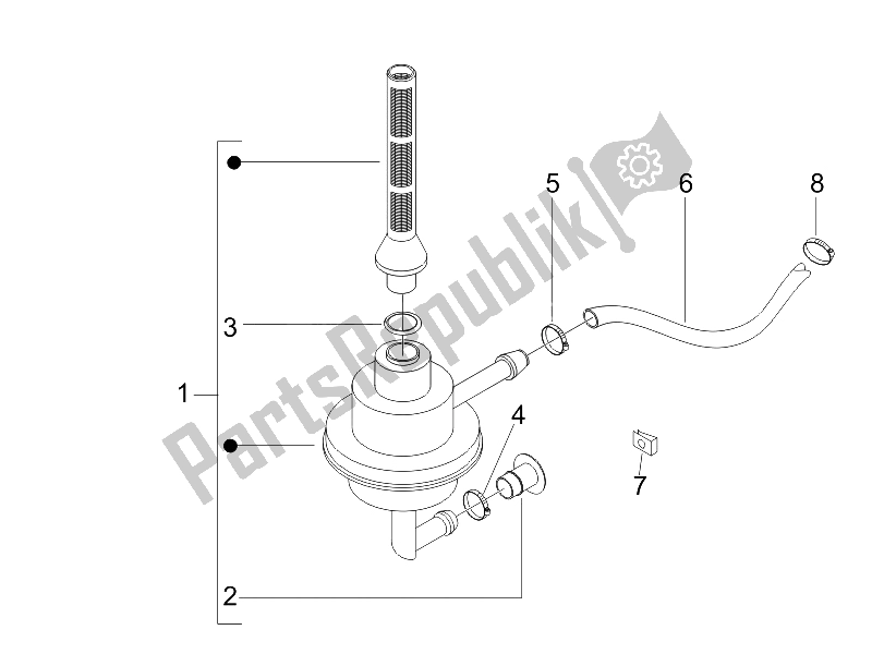 Toutes les pièces pour le Système D'alimentation du Gilera Stalker Special Edition 50 2007