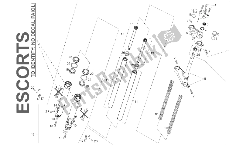 Toutes les pièces pour le Fourche Avant du Gilera SMT 50 2011