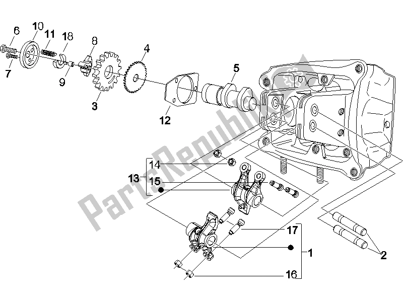 Toutes les pièces pour le Leviers à Bascule Support Unité du Gilera Nexus 500 E3 UK 2006